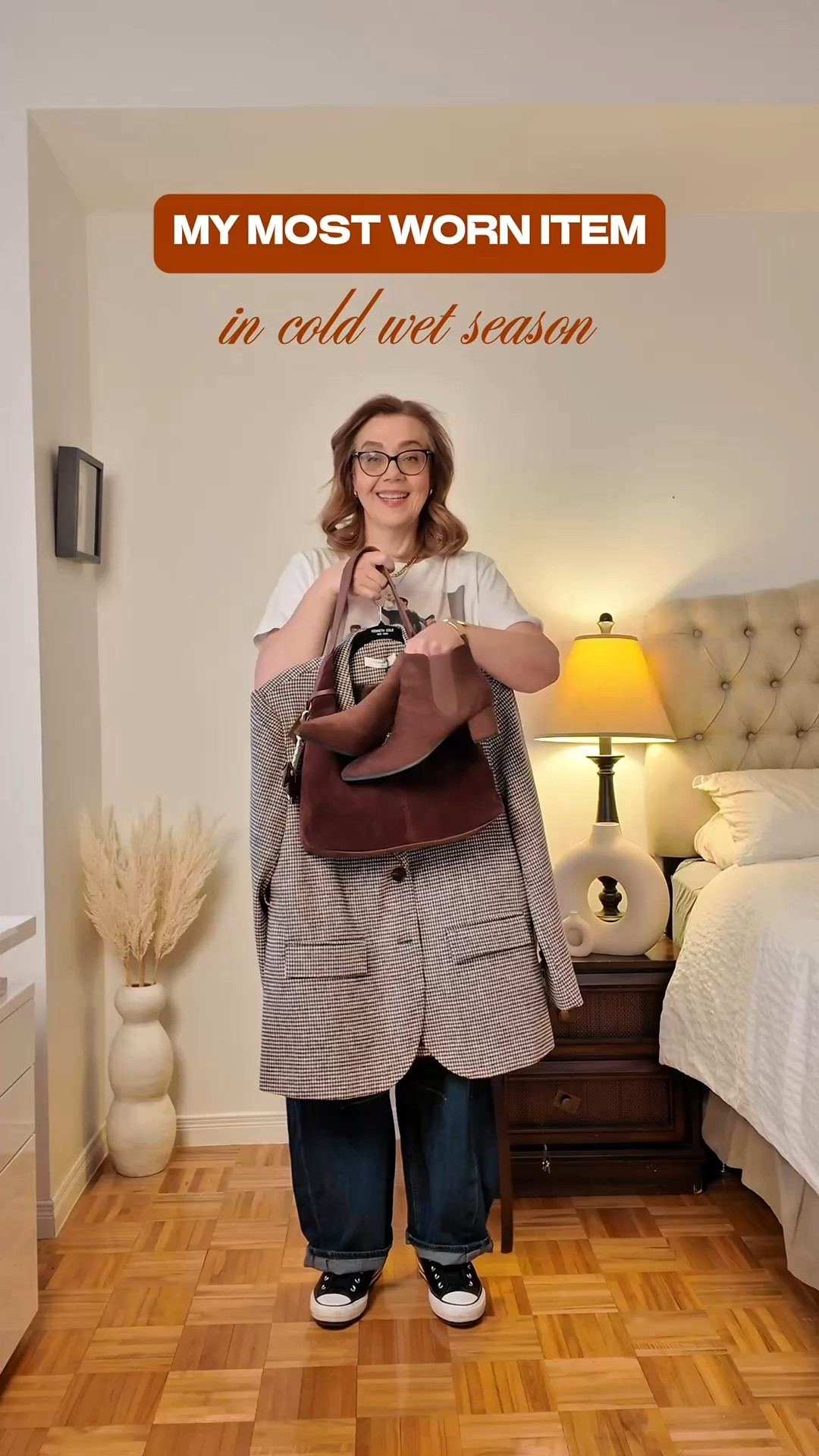 The most hardworking piece in my closet for cold and wet weather are my faux leather pants. I have them in black, brown and beige. They keep warm and dry in rain and snow, and I can just wipe the dirt off with a wet paper towel.
They are easy to style and they stretchy and comfortable.
I paired them with a brown leather with belt from Commense. Simple and practical look for office or weekend. 
Do you have faux leather pants in your wardrobe? Comment below ⬇️ 
Save for inspiration and share with a friend! Follow for more tips and ideas on style and beauty for women over 40.

#LTKworkwear #LTKwinter #LTKmidsize