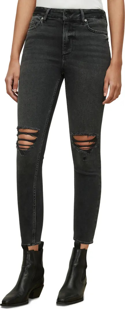 Dax Sizeme Ripped High Waist Ankle Skinny Jeans | Nordstrom