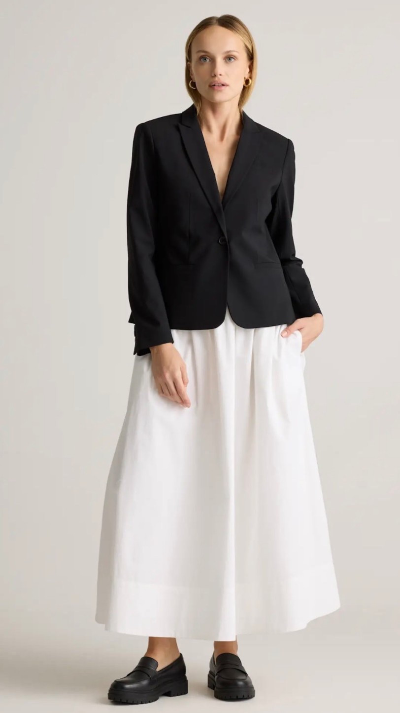 In love with this @quince maxi skirt. $49! Such a great shape and length! 

#LTKOver40 #LTKootd #LTKSaleAlert