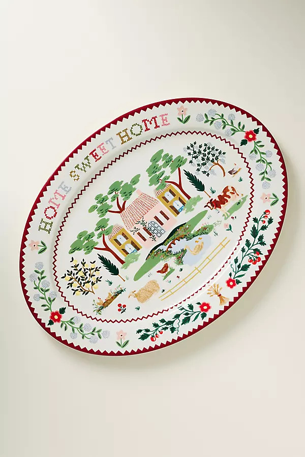 Rifle Paper Co. Home Sweet Home Porcelain Platter | Anthropologie (US)
