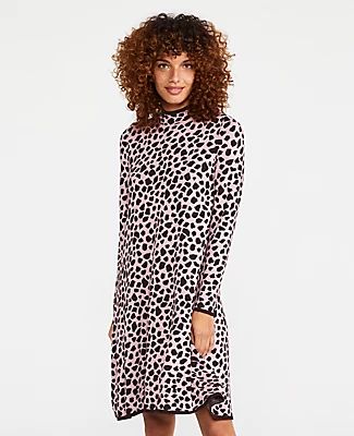 Ann Taylor Petite Animal Jacquard Sweater Dress | Ann Taylor (US)