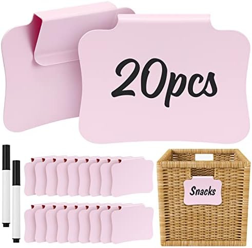 Hygge & Sage: Metal Non-Slip Basket Labels Clip On for Storage Bins, or Wire Racks | Includes 8 L... | Amazon (US)