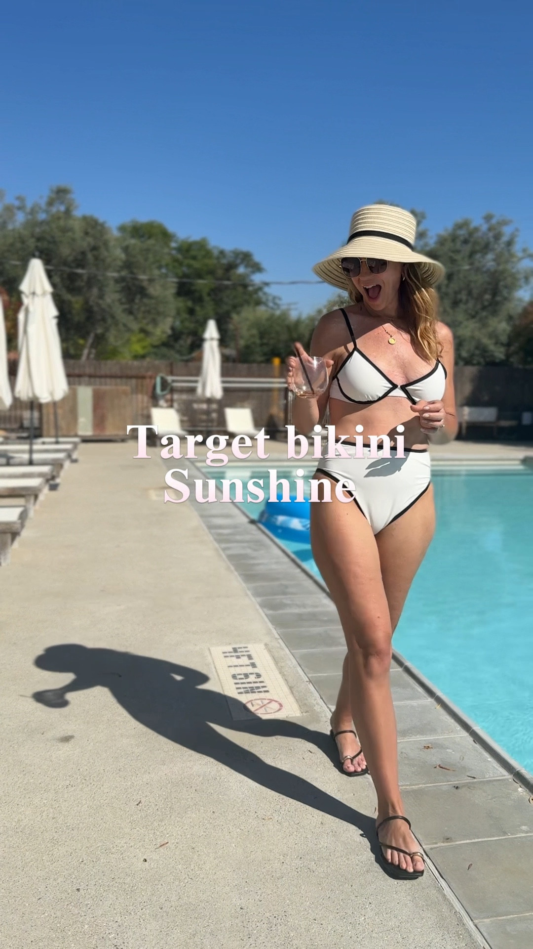 This black + white two-piece swimsuit is flattering, high-waisted, and under $40 — yes, really! Paired it with my favorite packable sun hat and oversized sunnies for the ultimate travel outfit moment. All from Target, all super affordable, and all linked for you on LTK.





Summer outfit | pool outfit | beach vacation Mom suit | bikini | swimsuit #LTKswim

#LTKOver40 #LTKFindsUnder50 #LTKTravel