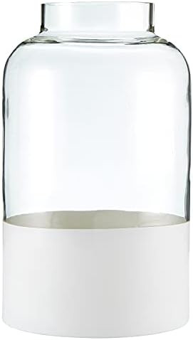 47th & Main Glass Decorative Bottle Vase, 9" Tall, Matte White Base | Amazon (US)