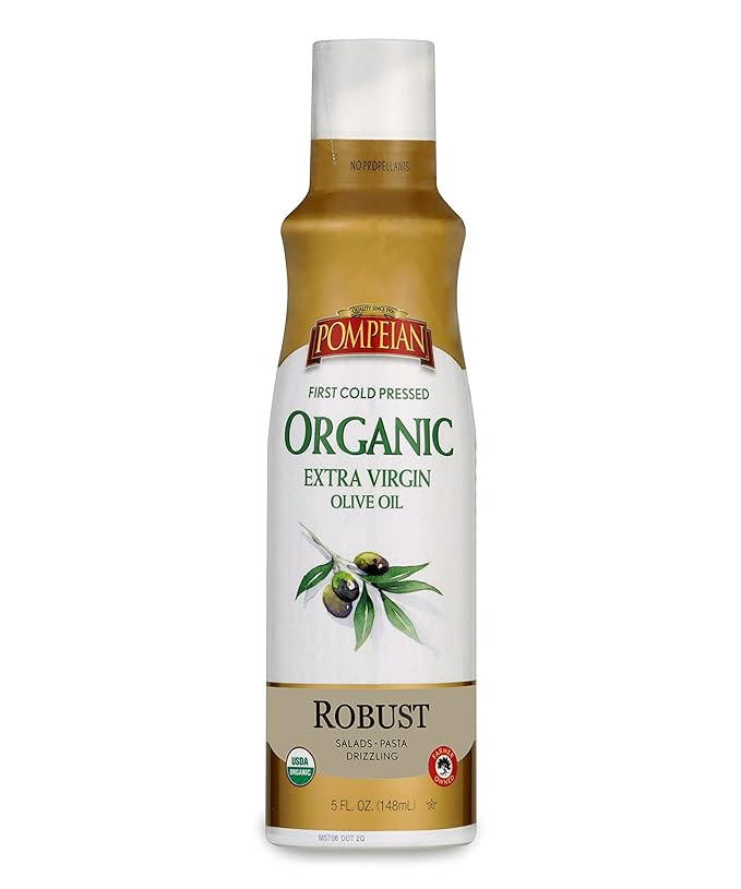 Pompeian USDA Certified Organic Extra Virgin Olive Oil Non-Stick Cooking Spray, No Propellants, 5... | Amazon (US)