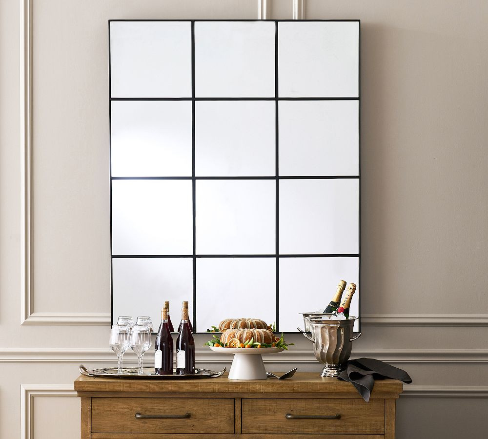 Hayes Paned Rectangular Mirror | Pottery Barn (US)