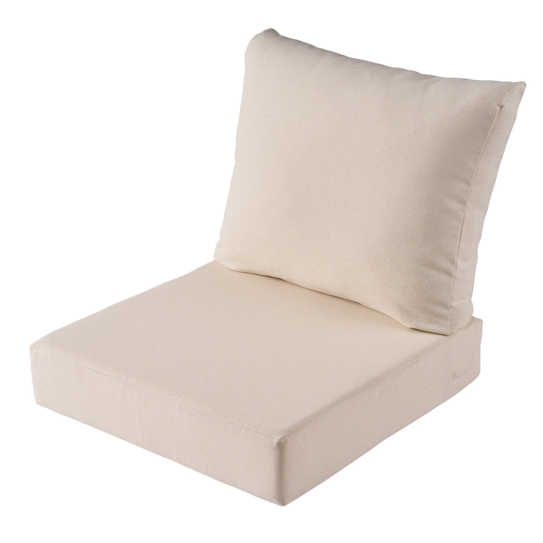 Better Homes & Gardens 24"x 24" Outdoor Deep Seat Cushion, 2-Piece, Beige | Walmart (US)