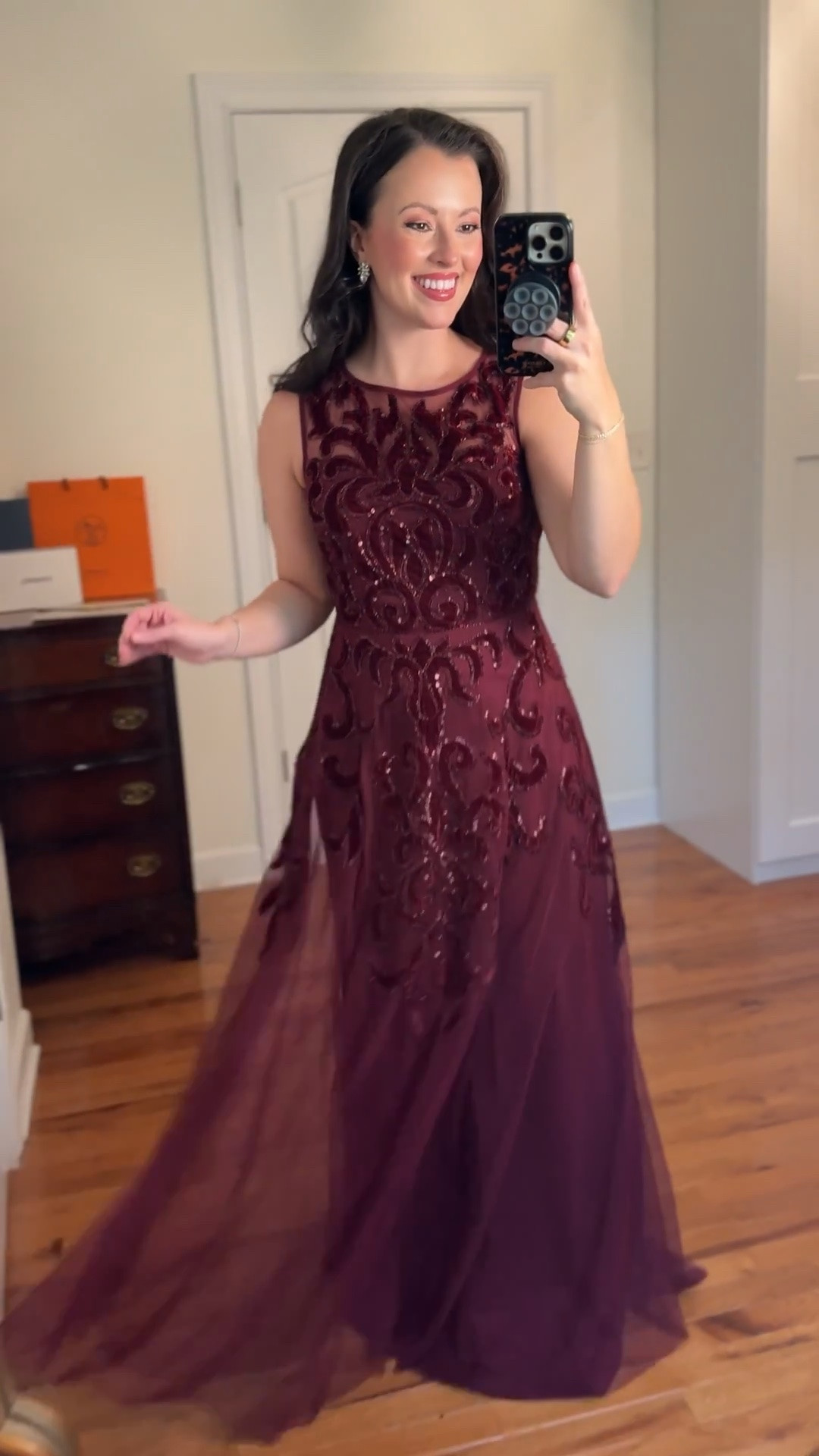Burgundy fall wedding guest dress
Fall bridesmaid dress
Black tie wedding guest dress
Black tie optional wedding guest dress
Winter wedding guest dress 
Wearing a size 4 - comes in petite and regular lengths!

#LTKWedding