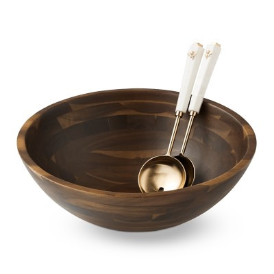 Open Kitchen by Williams Sonoma Acacia Salad Bowl & Honeycomb Servers | Williams-Sonoma