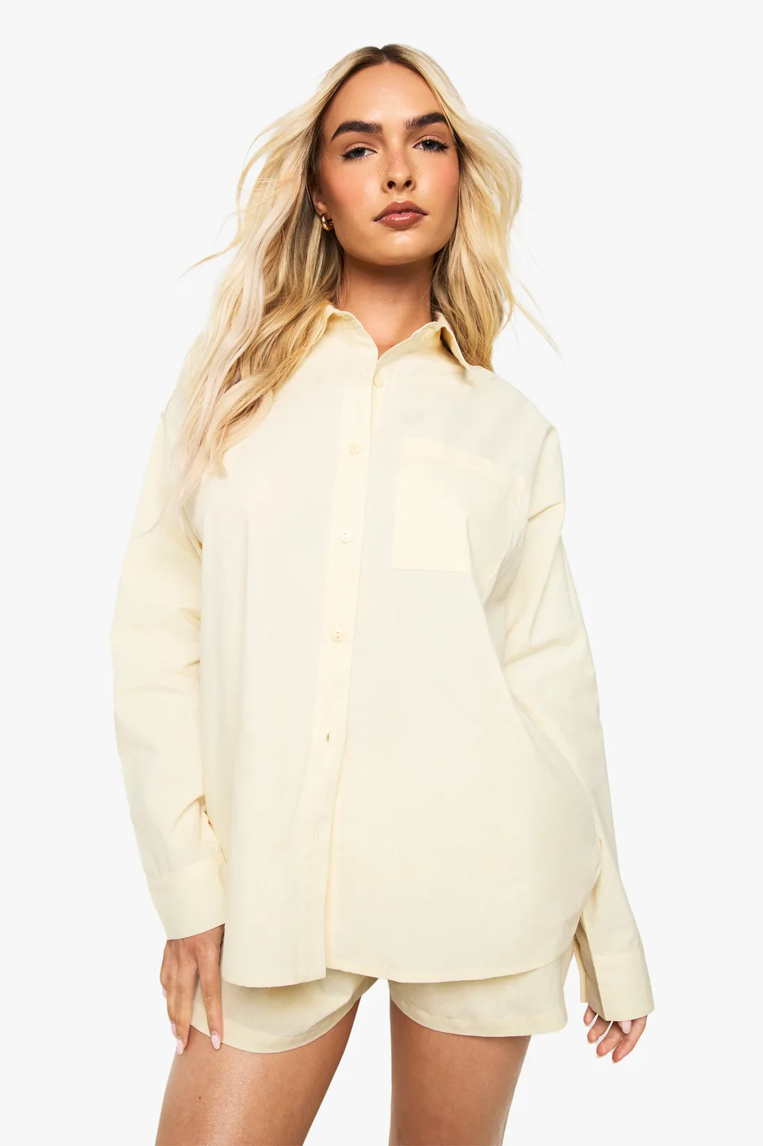 Cotton Poplin Oversized Shirt | Boohoo.com (UK & IE)