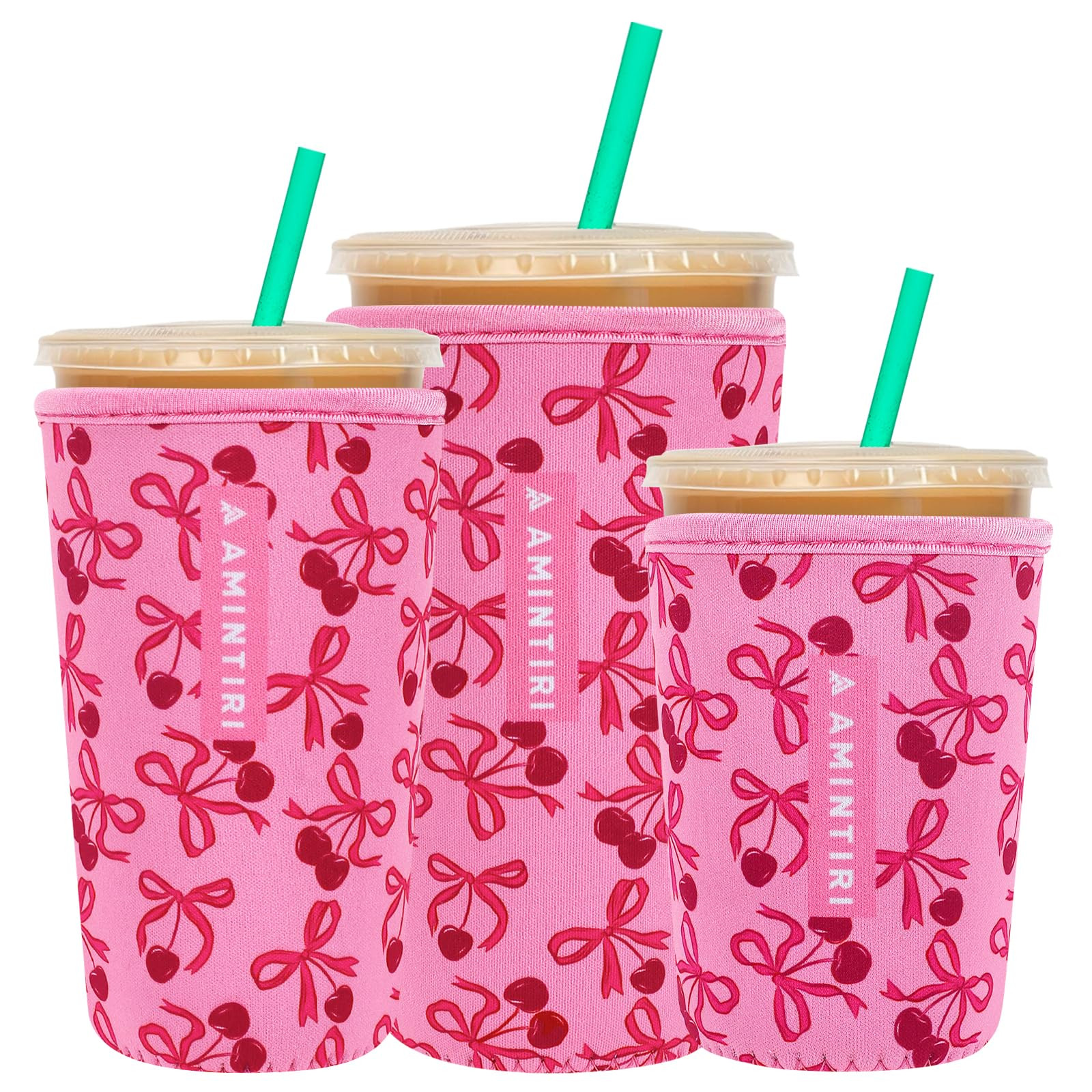 3 Pack Reusable Sleeve for Iced Coffee Cup, Coffee Neoprene Sleeve for Iced&Hot Drinks, Coffee Sl... | Amazon (US)