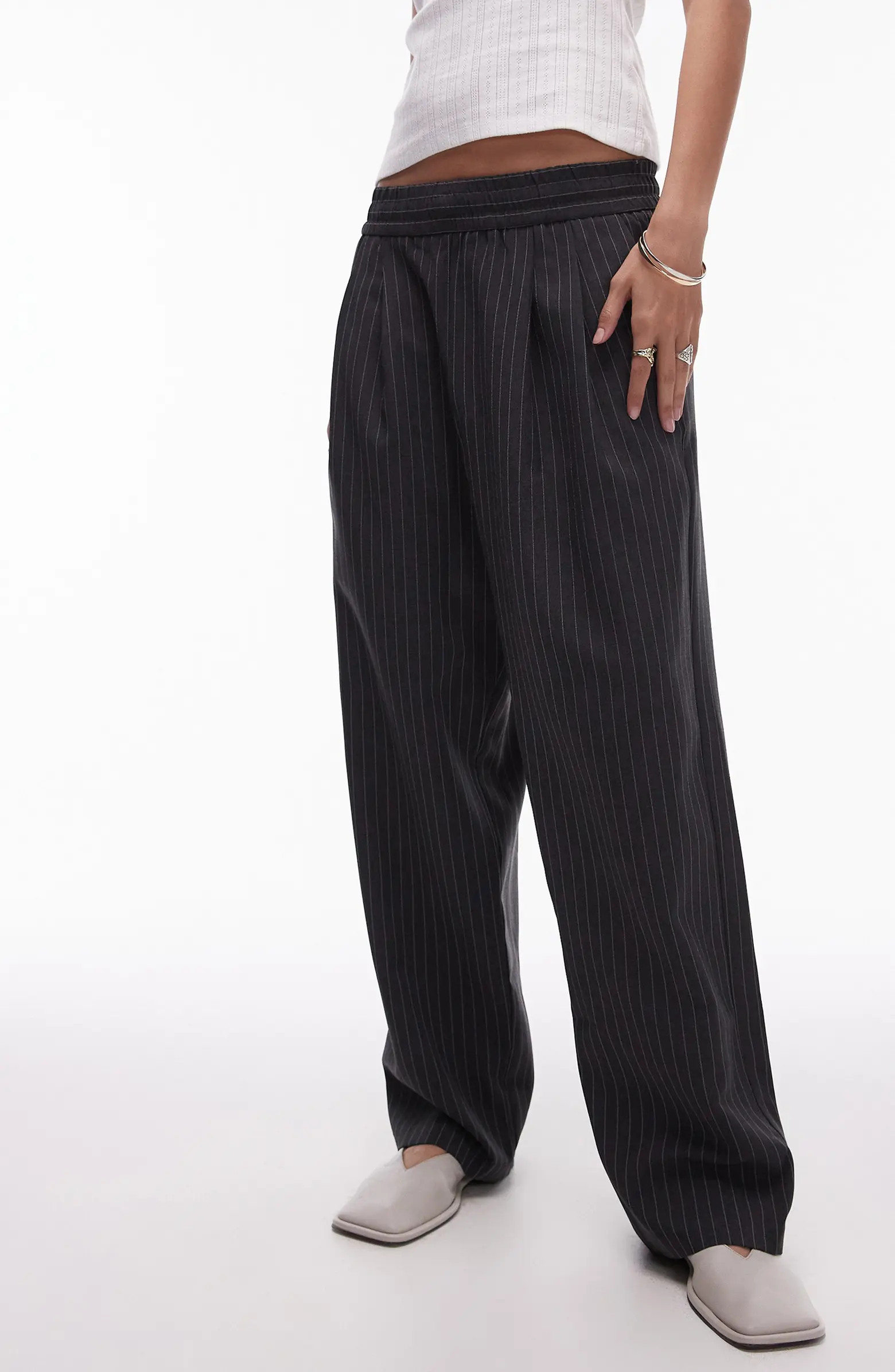 Topshop Pinstripe Wide Leg Pants | Nordstrom | Nordstrom
