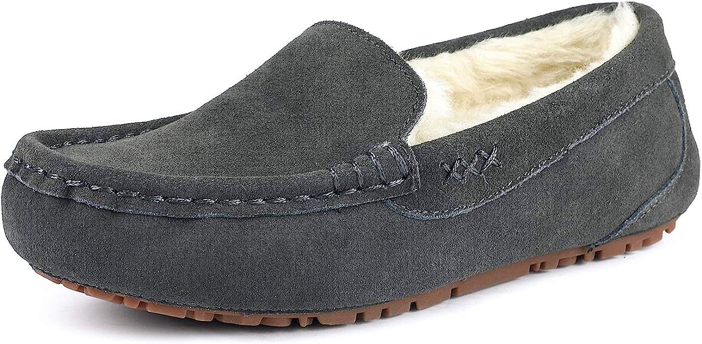 DREAM PAIRS Women's Faux Fur Moccasin Slippers | Amazon (US)