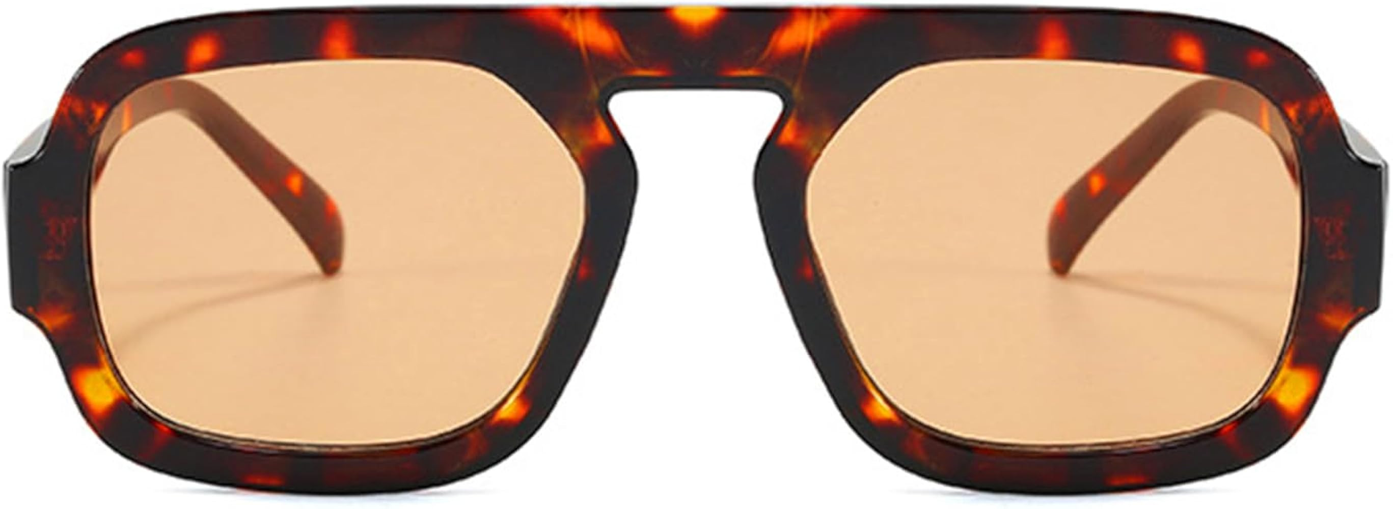 Trendy Hexagon Aviator Sunglasses for Women Men 70s Retro Square Flat Top Geometric Sun Glasses S... | Amazon (US)