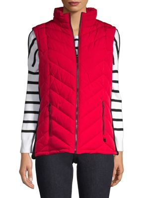 Calvin Klein - V-Stitch Knit-Insert Puffer Vest | Lord & Taylor