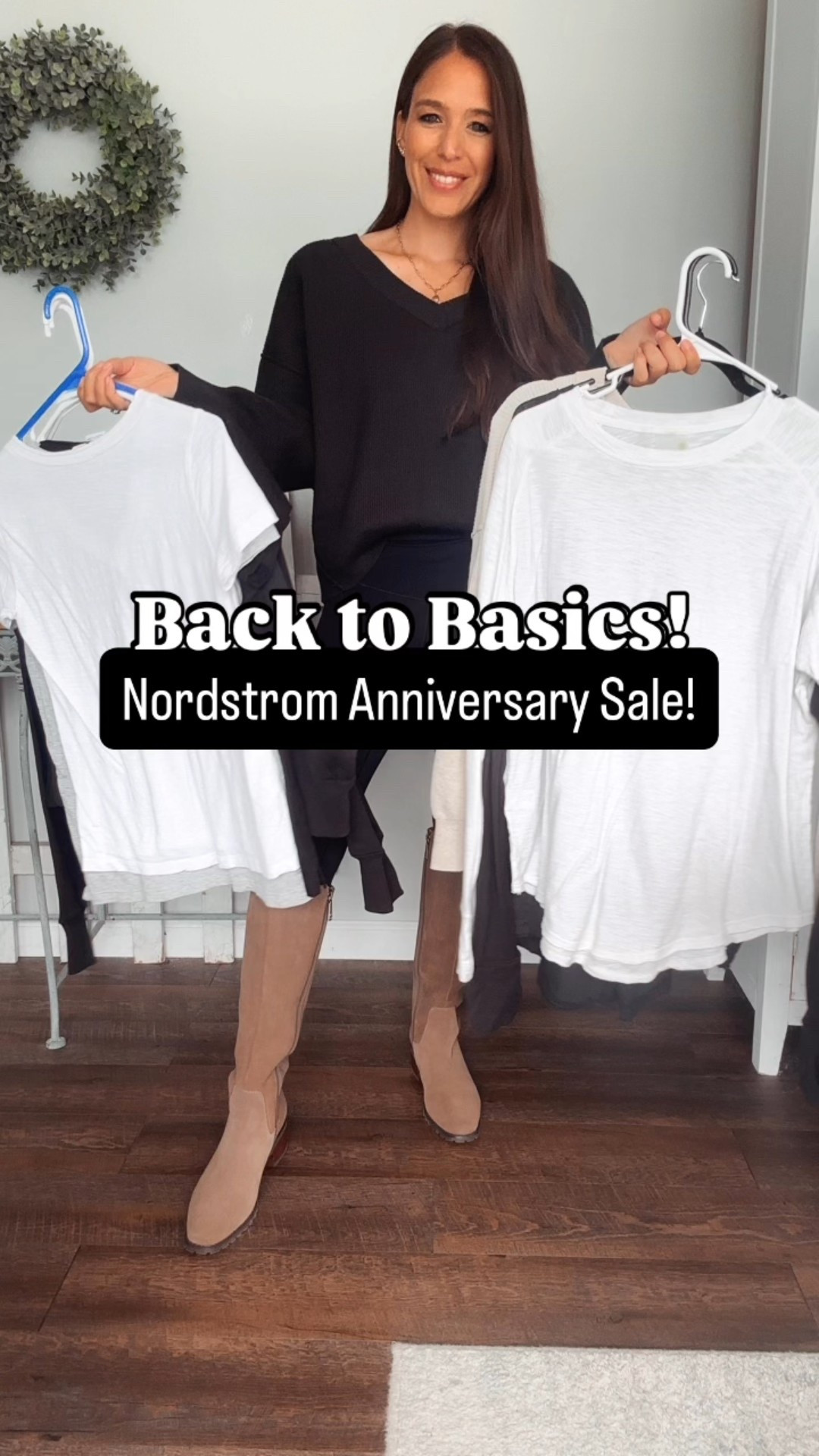 Nordstrom anniversary sale! Open to Influencer status today! Open to the public July 12th! 
Wearing small in v neck tees
XS in Nike sweatshirt 
Small in ribbed v neck sweaters 
XS in white thumbhole top 
Size XS black thumb hole top! 
Boots tts 
Tennis shoes tts 
Sandals tts 
Leggings tts 
Denim black jeans Tts petite option 

#LTKStyleTip #LTKFindsUnder100 #LTKSaleAlert