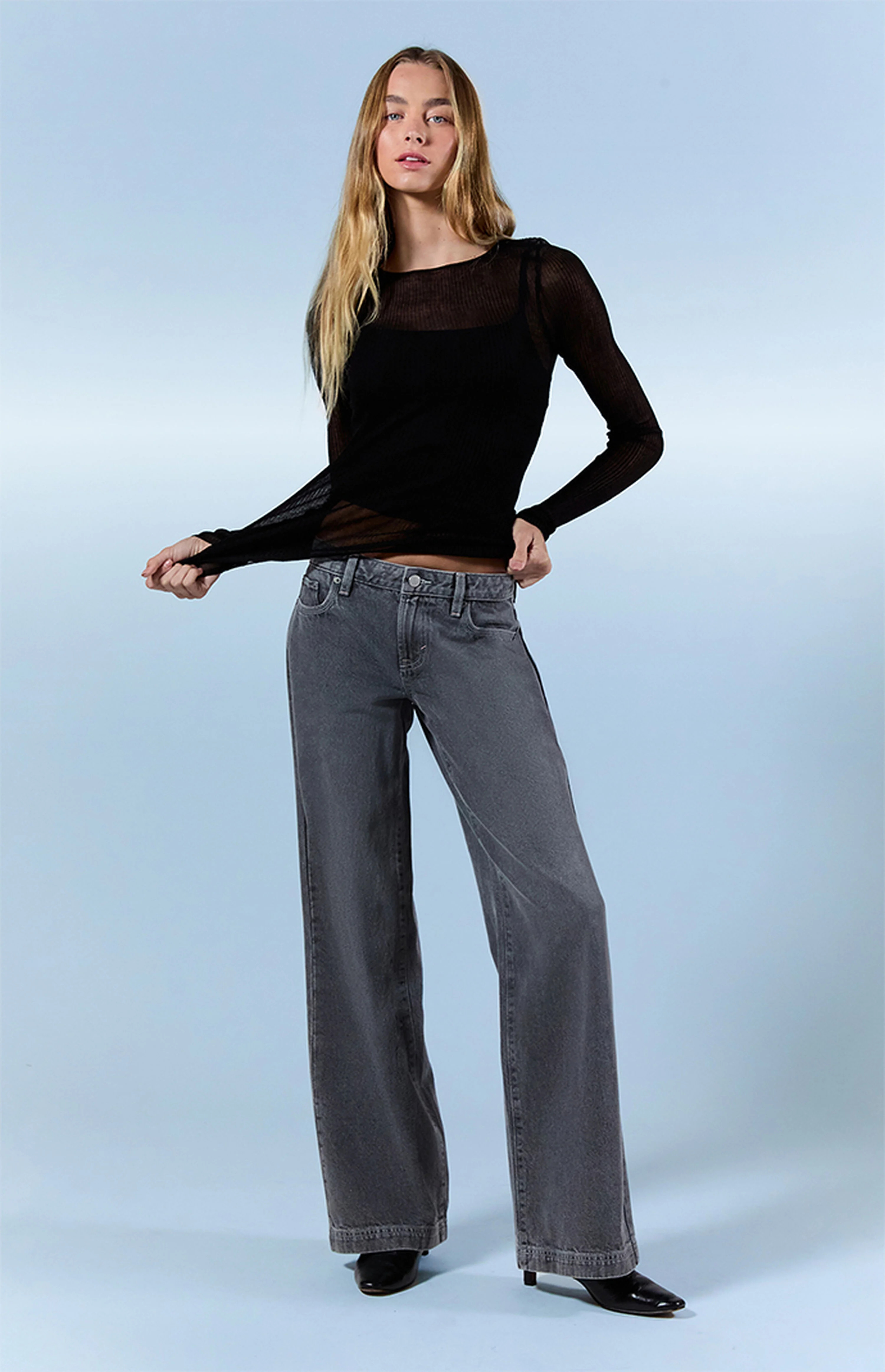 Casey Low Rise Baggy Jeans Gray | PacSun