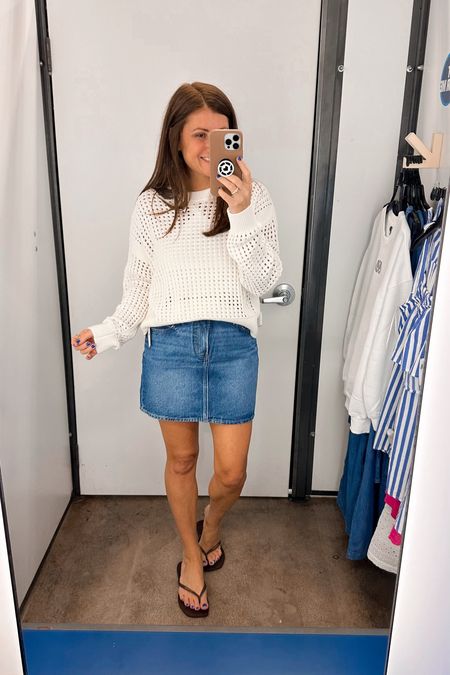 Can’t go wrong with a classic outfit like this from Old Navy! Love the open it pull over sweater wearing a size small and the denim skirt is so cute and has such a great fit!

#LTKsalealert #LTKstyletip #LTKfindsunder50