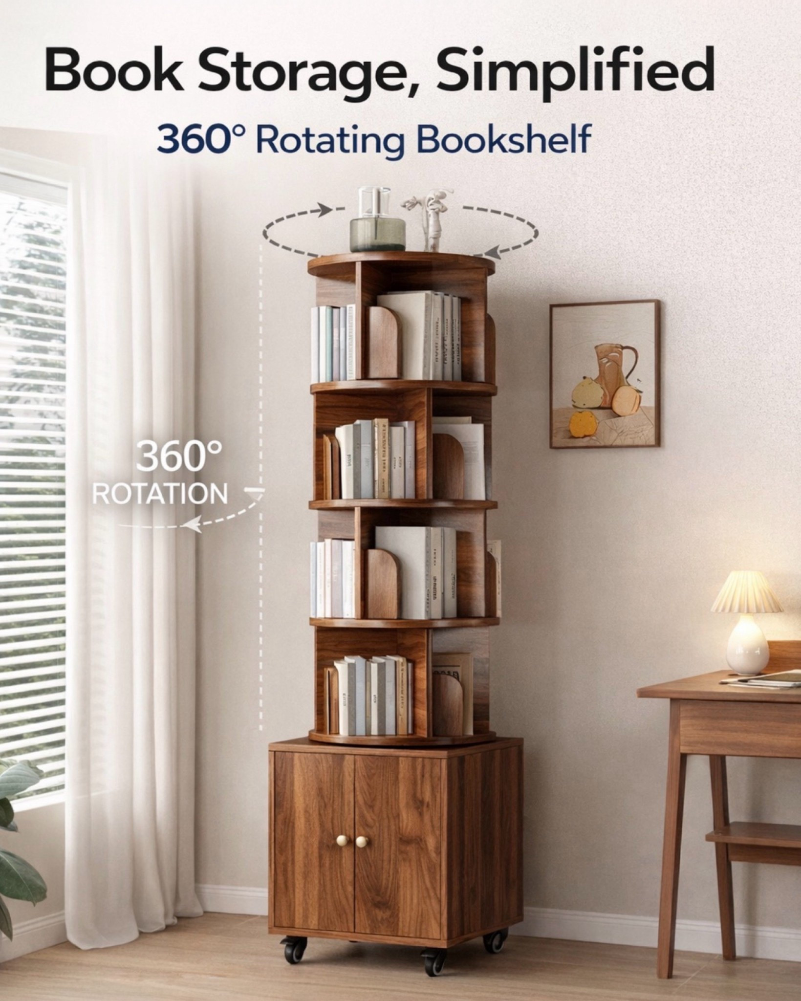 The space-saving bookshelf I didn’t know I needed 🤍
Rotates 360°, holds so much, and keeps everything organized.
Linked here ✨

#LTKHome #LTKmomlife