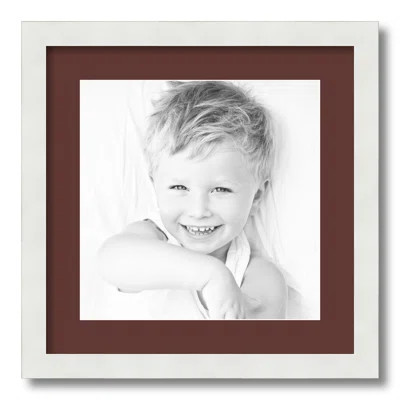 White Wood Matte Picture Frame with Mat | Wayfair North America