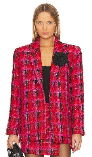 x Rachel Madix Blazer in Black & Red | Revolve Clothing (Global)