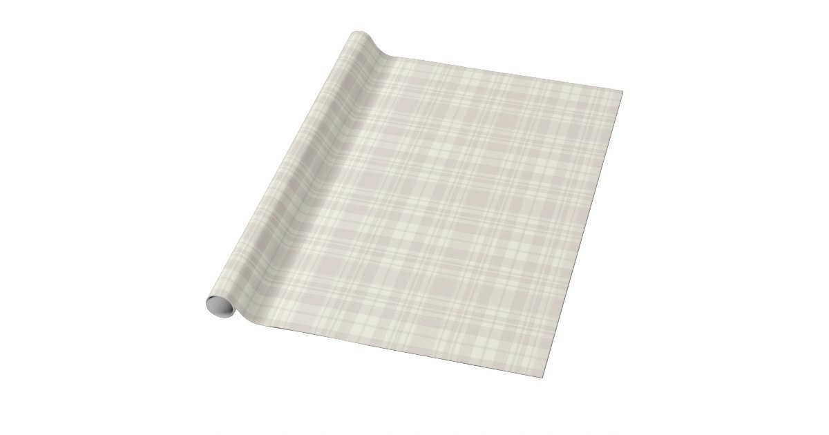 Tartan Plaid Cream & Beige No. 66 Wrapping Paper | Zazzle.com | Zazzle