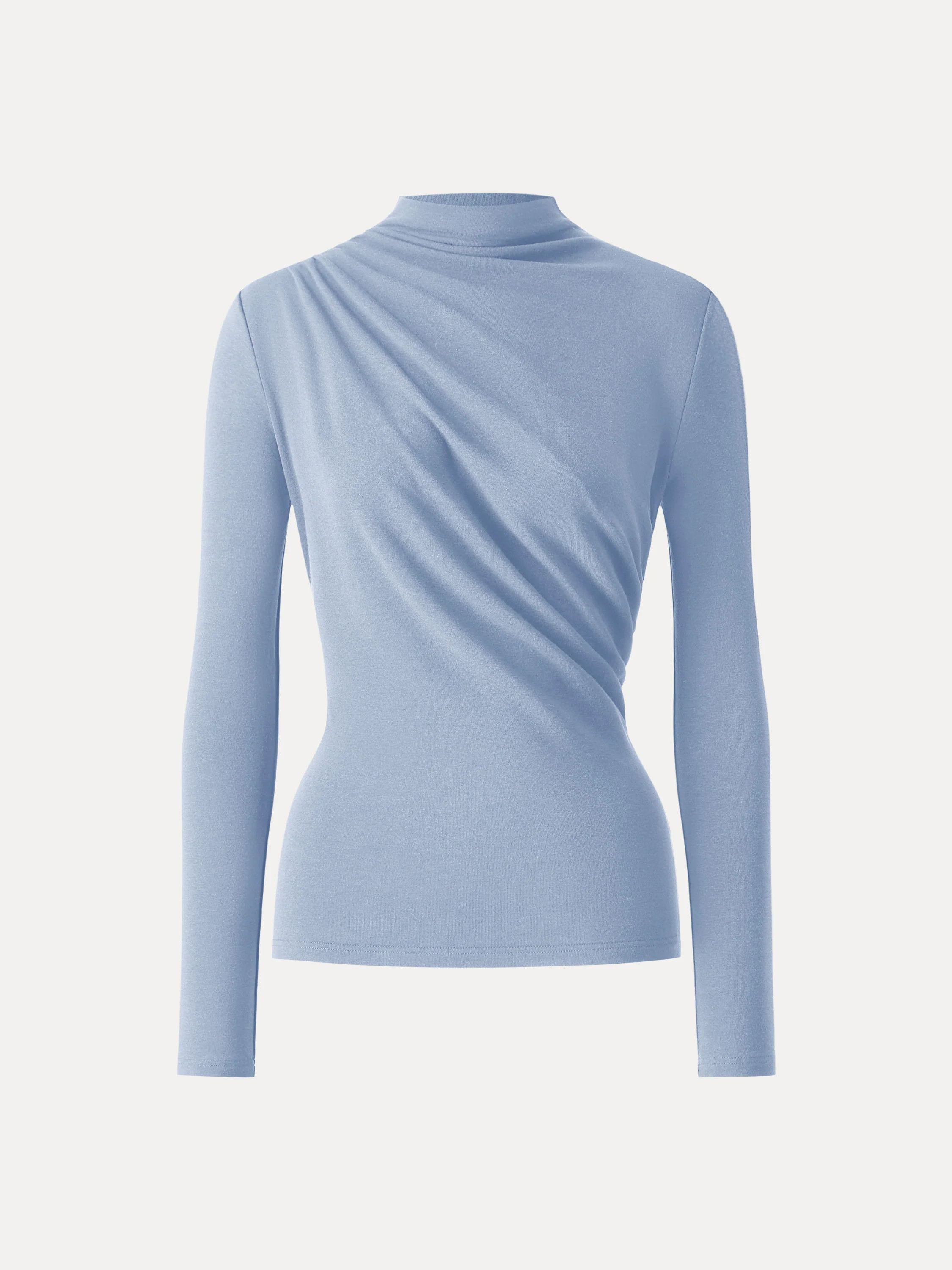 ProWarm Mockneck Ruched Long Sleeve Top | OGLmove