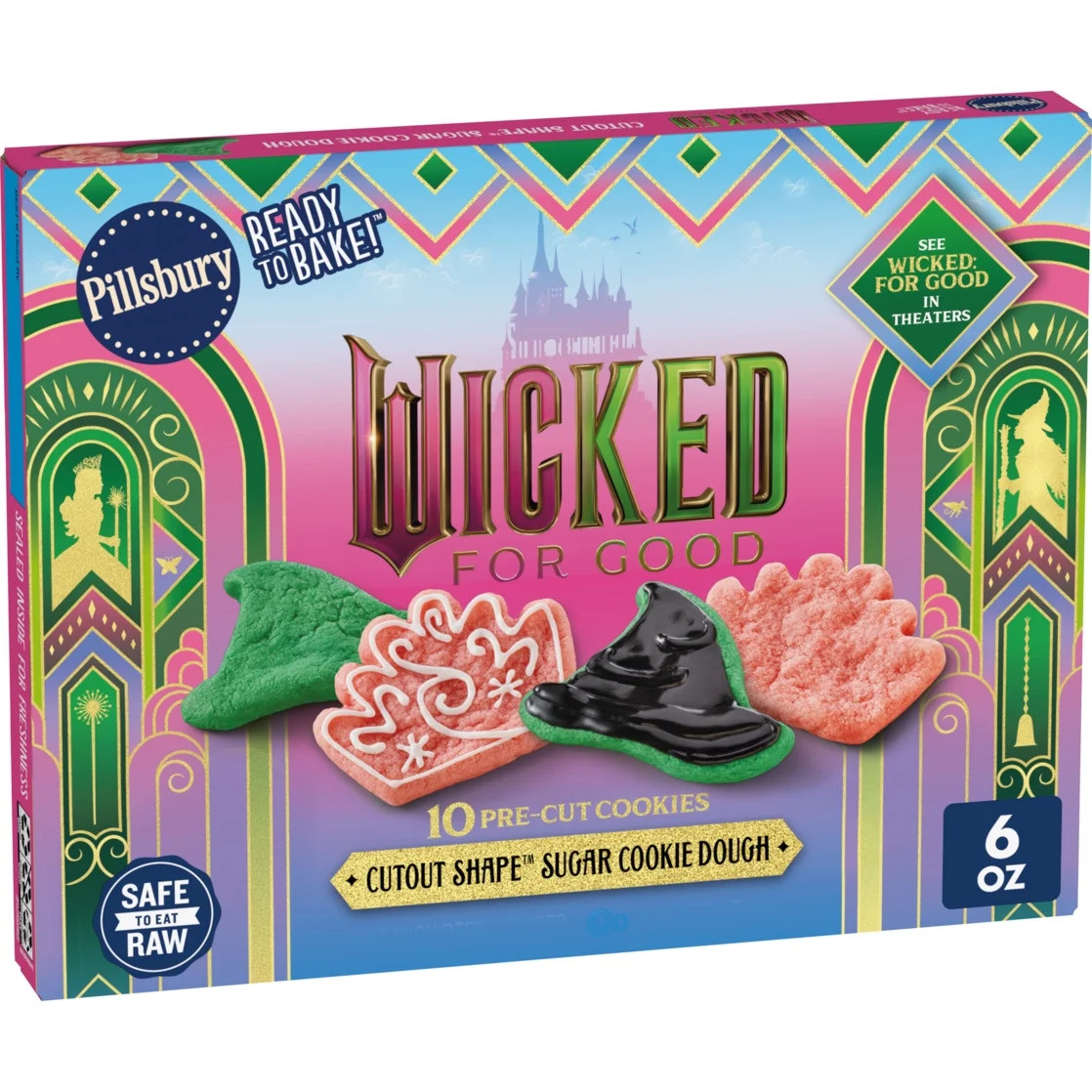 Pillsbury Ready to Bake! Wicked Cutout Sugar Cookie Dough, 10 Count, 6 oz | Walmart (US)