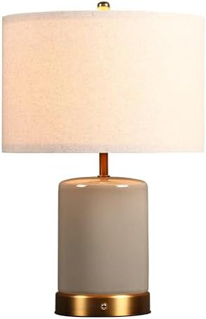 O’Bright Dune - Battery Powered Table Lamp, Rechargeable Cordless Ceramic Lamp, Full-Size 19.5 ... | Amazon (US)