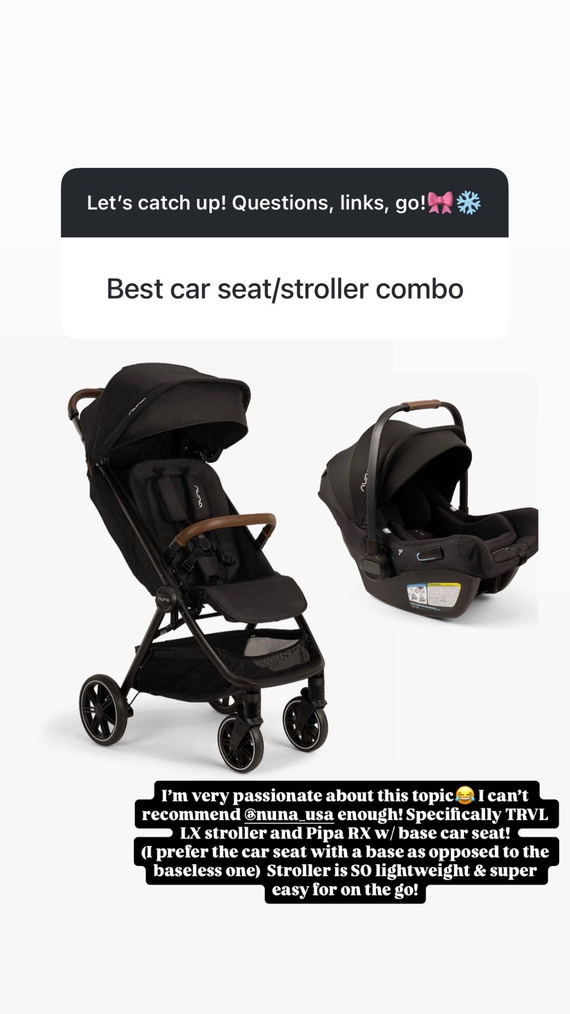 My favorite stroller

Nuna TRVL and pipa RX with base car seat 

#LTKmomlife #LTKBaby