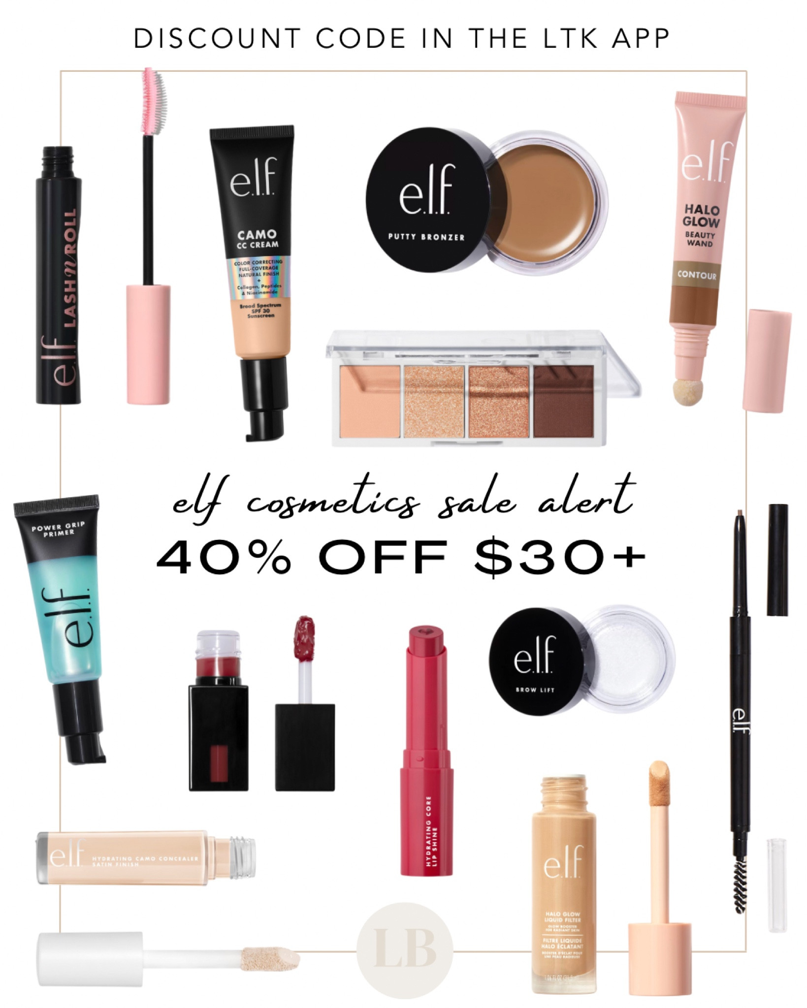 40% off $30+ at elf cosmetics 

#LTKsalealert #LTKunder50