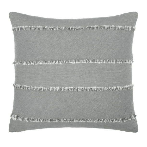 Gap Home Frayed Denim Decorative Square Throw Pillow Dark Grey 22" x 22" - Walmart.com | Walmart (US)