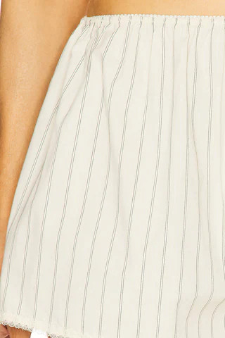 Pinstripe Poplin House Short in Cream & Black Stripe | Revolve Clothing (Global)