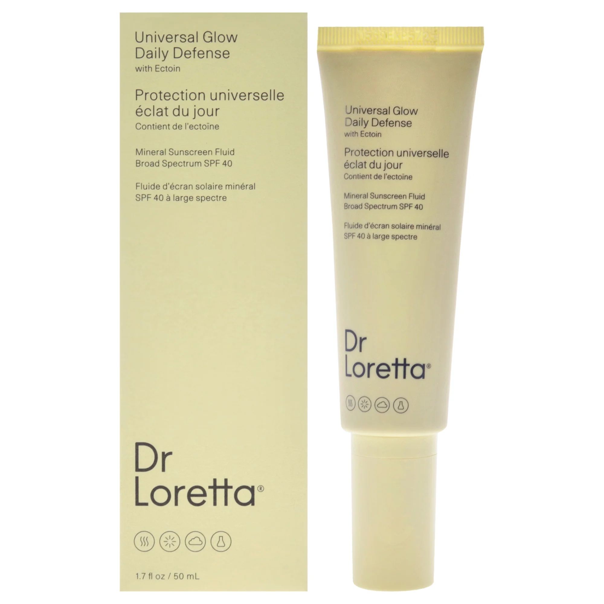 Dr. Loretta Universal Glow Daily Defense Mineral Sunscreen Fluid SPF 40 , 1.7 oz Sunscreen | Walmart (US)