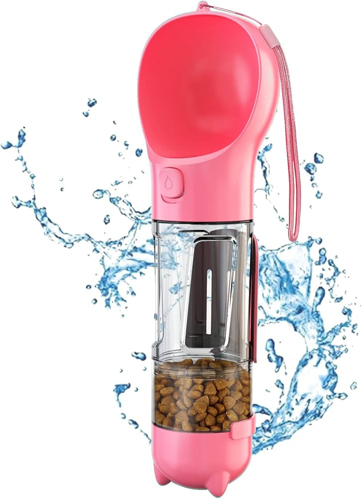 Dog Water Bottle Portable & Leak-Proof Dog Travel Water Bottle Dispenser, Multifunctional 4 in 1 ... | Amazon (US)