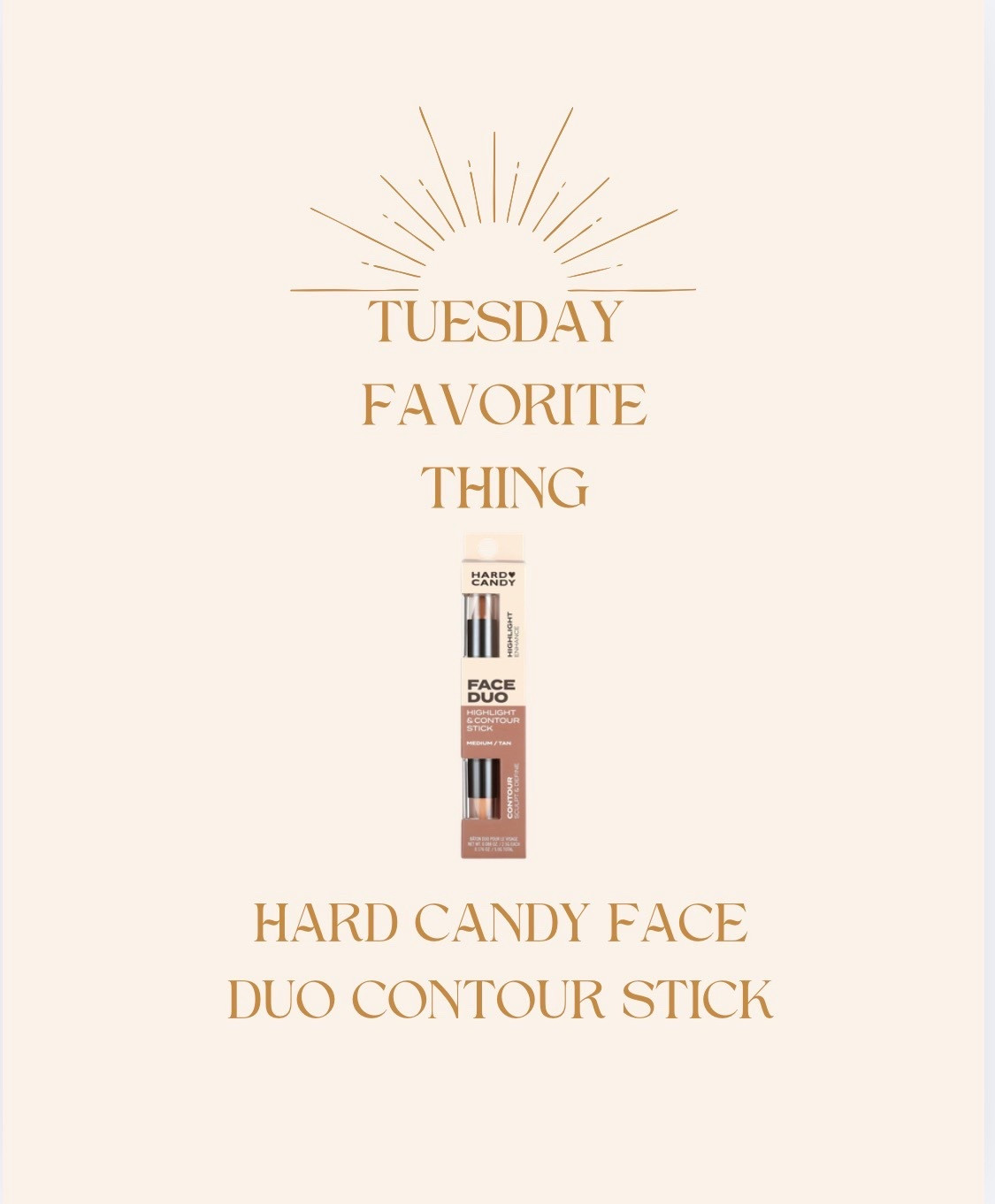 The Tuesday Favorite Find this week is the Hard Candy Highlight and Contour Face Duo Stick. I love using a contour stick after applying foundation. This duo stick helps to define and make your face look sculpted. I love it adds a glowy bronze look with the contour side and a bright illuminated look using the highlighter side. I love that it has both in one easy to pack stick! 

I use the contour side on my cheek bones, around the edge of my face, by my jaw, both sides and tip of my nose. I use the highlight side for the middle of my nose, the top of my eyelids under my eyebrows. This is so easy to use, blend and gives your face a flawless, chiseled look! So affordable too at under $6! 

Contour duo stick, highlighter and bronzer stick, vacation glow, contour your face with hard candy duo stick, affordable makeup

#hardcandy #duostick

#LTKBeauty #LTKOver40