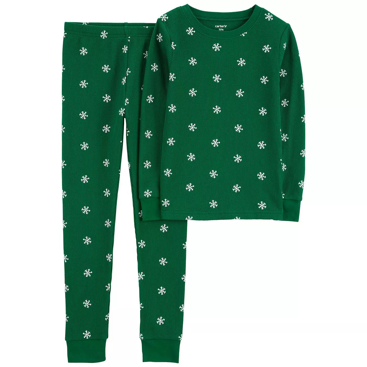 Kids' Carter's Christmas Snowflake 2-Piece Thermal Pajamas Set | Kohl's