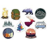 MIGHTY SKINS MightySkins Hiking 10 Pack Set for Water Bottles & Laptops 3" Vinyl Decals Sticker | Amazon (US)
