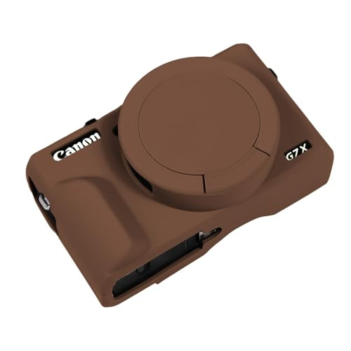 Easy Hood Case for Canon Powershot G7 X Mark III Digital Camera, Soft Silicone Protective Cover with Removable Lens Cover for Canon Powershot G7X Mark III DSLR Camera (Brown) | Amazon (US)