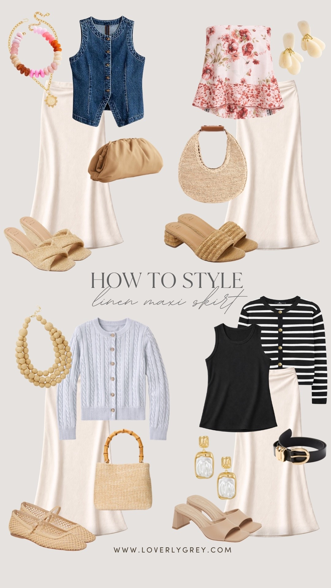 I just got this linen maxi skirt in blue & have been loving it! So many ways to style! 

Loverly Grey, how to style linen maxi skirt, white maxi skirt outfit ideas, spring fashion, spring outfit ideas 

#LTKSeasonal #LTKootd