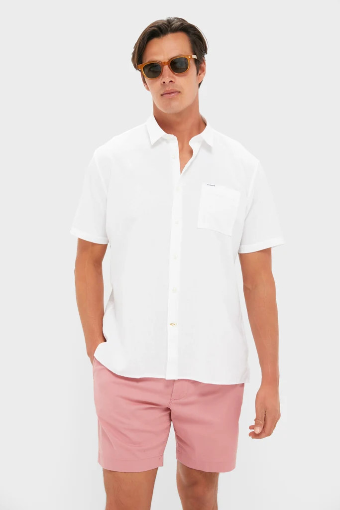 White Nelson Short Sleeve Summer Fit Shirt | Tuckernuck (US)