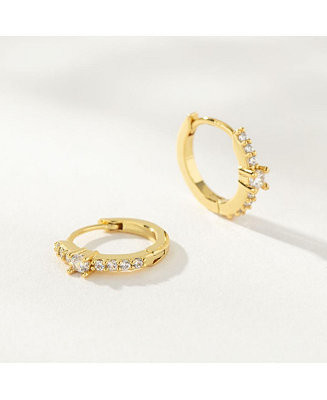 14K Gold-Plated Star Power Huggie Earrings, 0.45" - Macy's | Macy's