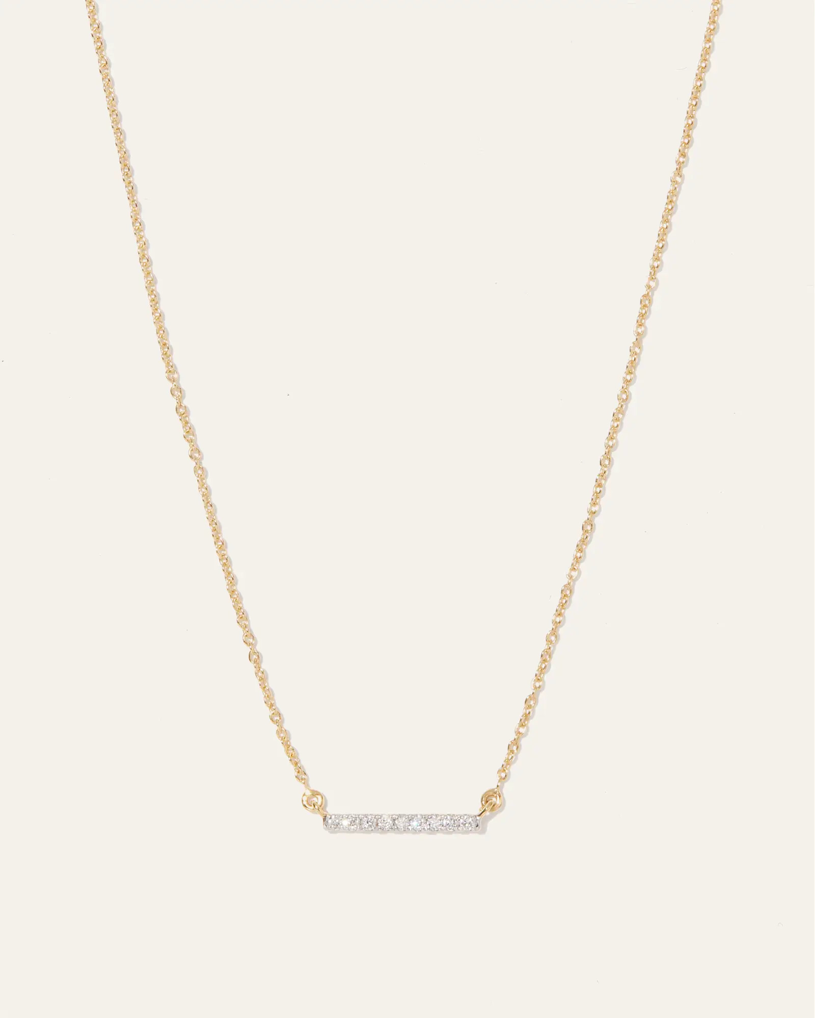 14K Gold Diamond Bar Necklace | Quince