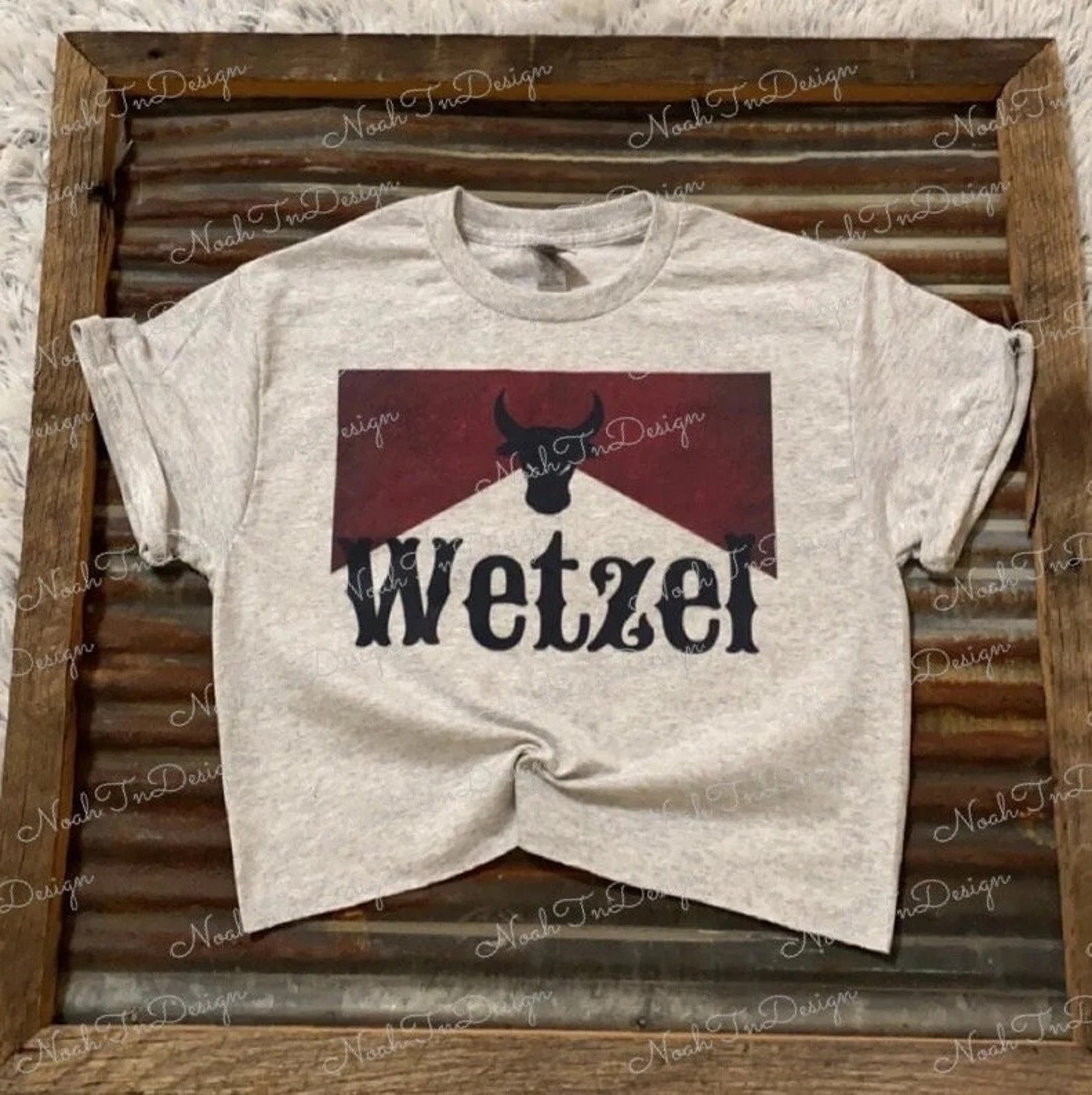Cropped Wetzel W/ Bull Skull T Shirt  Unisex - Etsy | Etsy (US)