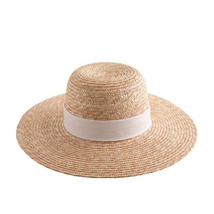 Wide-brimmed straw hat | J.Crew US