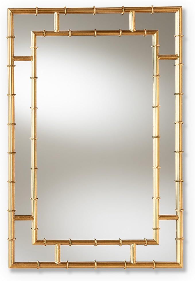 Baxton Studio Adra Wall Mirror, Metal, 32.25-inch H x 21.5-inch W x 1.26-inch D (150-8891-HiT) | Amazon (US)