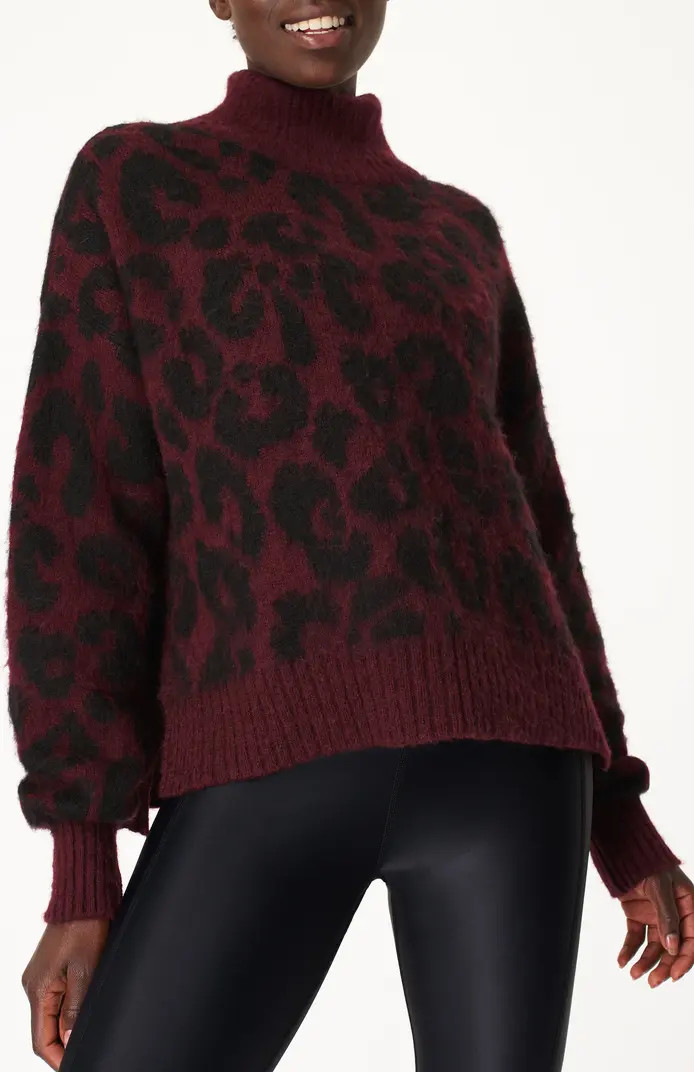 Animal Jacquard Turtleneck Sweater | Nordstrom Rack