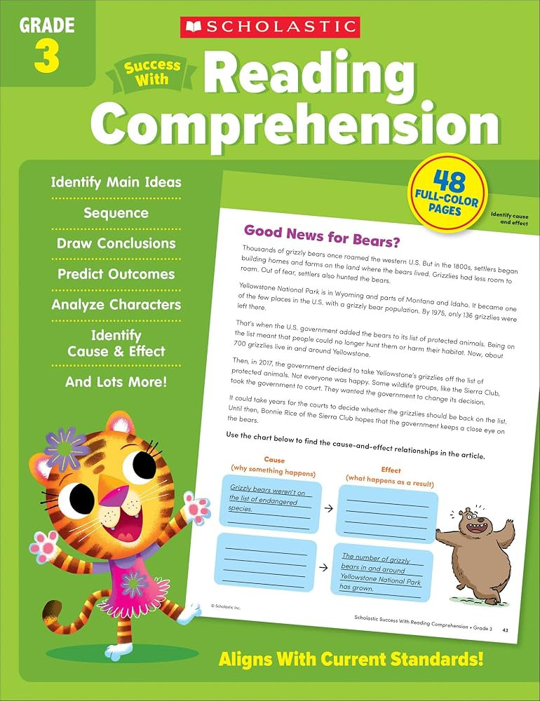 Scholastic Success with Reading Comprehension Grade 3 Workbook | Amazon (US)