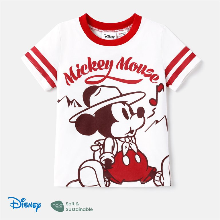 Disney Mickey Mouse Toddler Boy Character & Letter Print Naia™ Short Sleeve T-Shirts | Walmart (US)