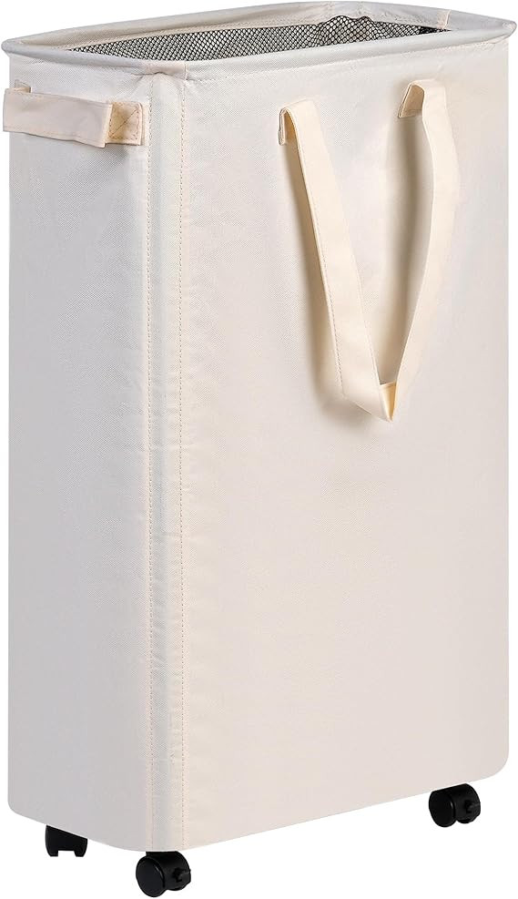 Laundry Basket, Slim Laundry Basket with Wheels, Rolling Laundry Basket for Clothes, Small Laundr... | Amazon (US)